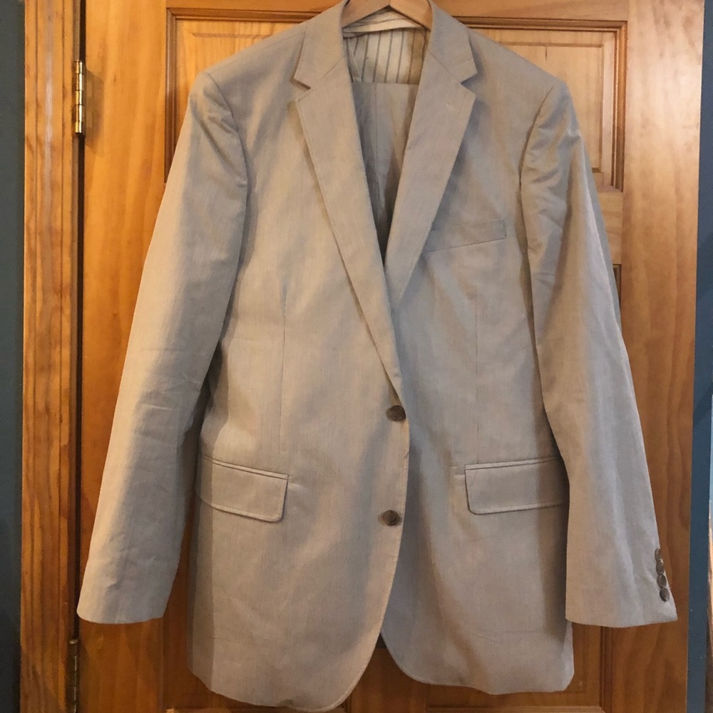 J. Crew 100% cotton summer suit, 42L, 36x32